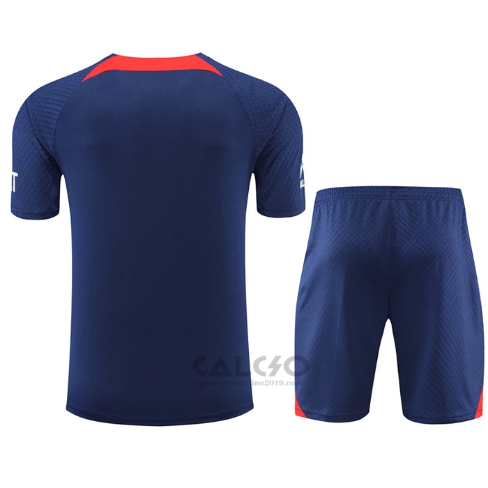Tuta da Track Paris Saint-Germain Manica Corta 2022-2023 Blu Scuro - Pantaloncini